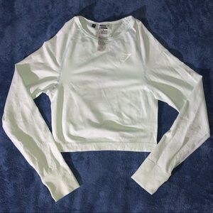 Gym shark long sleeve crop top
